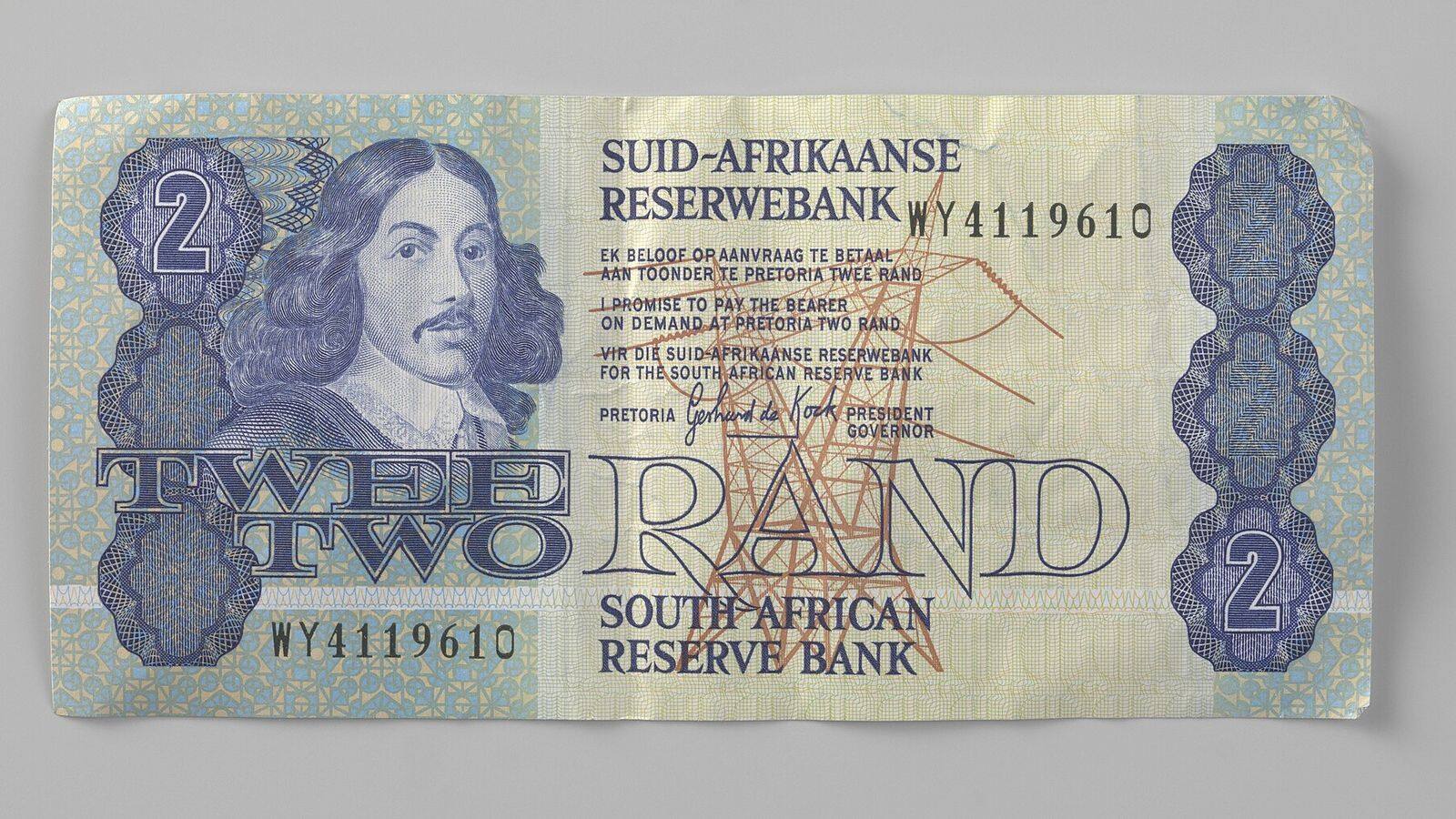 Zuid-Afrikaanse randbiljetten met afbeeldingen van Nelson Mandela