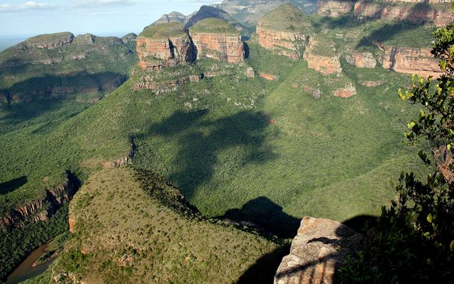 De Three Rondavels boven de Blyde River Canyon